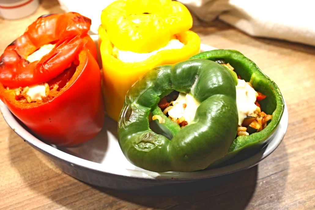 Gefüllte Paprika mit Gemüse und Reis | Harte Schale